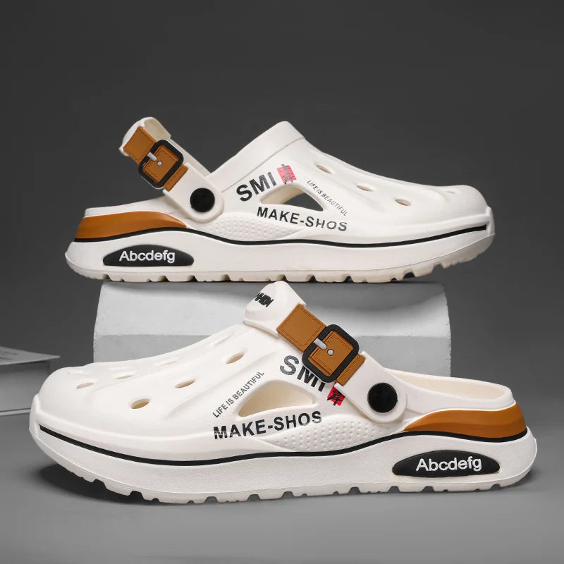 Sandalen Herren Strandpantoffeln Dicke Sohle Rutschfeste Sandalen Wasserschuhe für Damen Klassische Mules Sneaker Sandale Outdoor