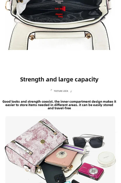 Modische Feen-Handtasche für Damen, Schulter- und Umhängetasche, elegante Ausstrahlung, PU-Leder, Polyesterfaser, inneres Reißverschlussfach