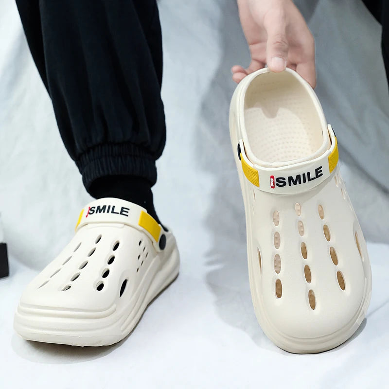 Klassische Clog Herren Freizeit Sandalen Unisex Geschlossene Zehen Slip-Ons Outdoor Herren Atmungsaktive Strand Schuhe Hausschuhe