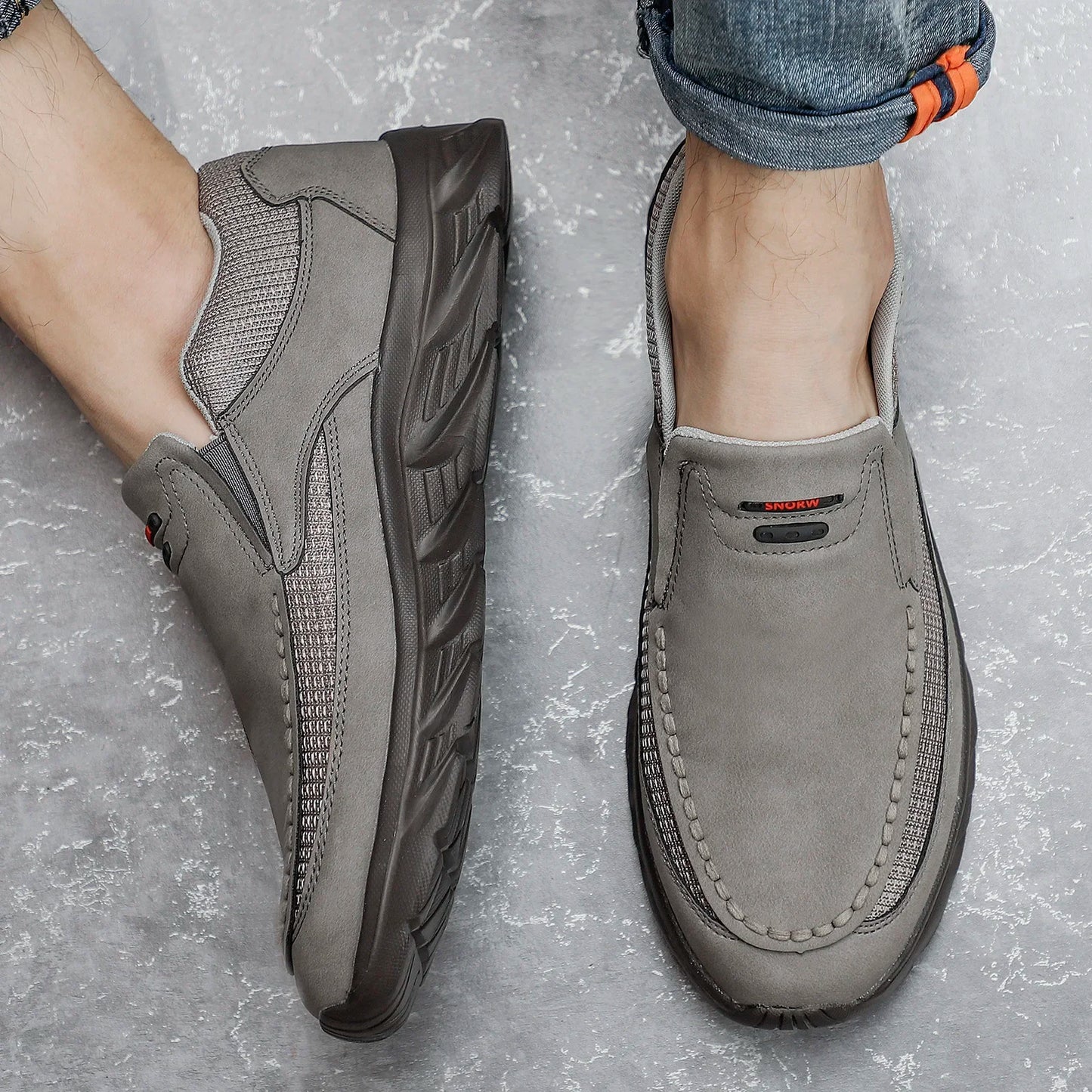 Herren Kunst-Lederschuhe Lässige Schuhe Atmungsaktive Loafers Herren Sneaker Neue Bequeme Lederschuhe Flache Schuhe Herren Sneaker