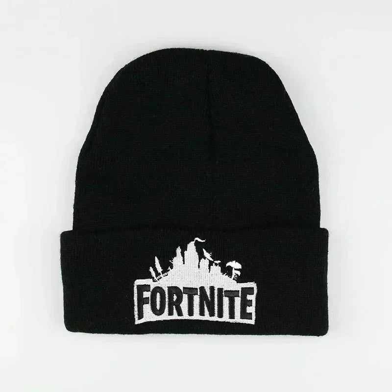Fortnite Hüte Gestrickt Einfarbig Süßer Anime-Hut Damen Herbst Mützen Wärmer Mütze Herren Freizeitkappe