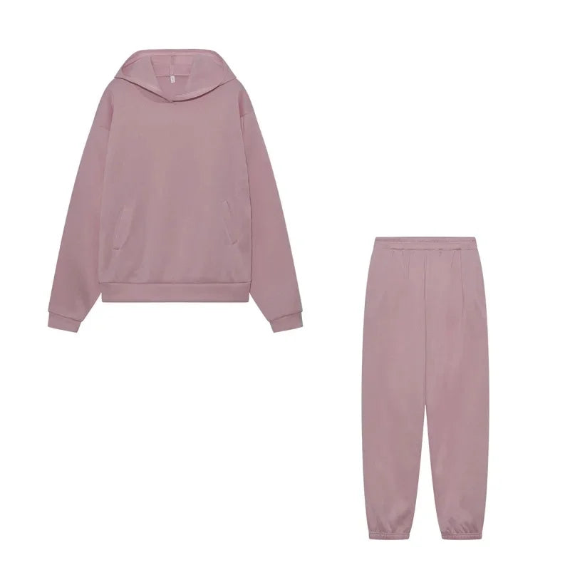 Großformat modisches Sweatshirt mit langen Ärmeln und Hosen-Set Herbst/Winter Damen Freizeitbekleidung Zweiteiliger Anzug Bequeme Plus-Size...