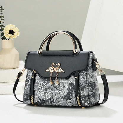 Modische Feen-Handtasche für Damen, Schulter- und Umhängetasche, elegante Ausstrahlung, PU-Leder, Polyesterfaser, inneres Reißverschlussfach
