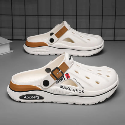 Sandalen Herren Strandpantoffeln Dicke Sohle Rutschfeste Sandalen Wasserschuhe für Damen Klassische Mules Sneaker Sandale Outdoor