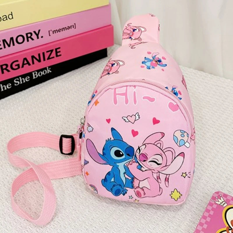 Stitch & Angel Umhängetasche, Cartoon Anime Crossbody-Tasche, modische lässige Schultertasche mit Münzfach für den täglichen Gebrauch