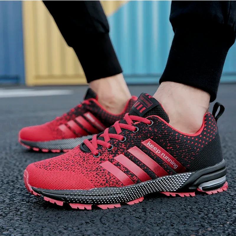 Neue Herren- und Damen-Sportschuhe mit fliegendem Mesh-Obermaterial für Frühling und Sommer, atmungsaktiv, bis EU Grösse 45.5