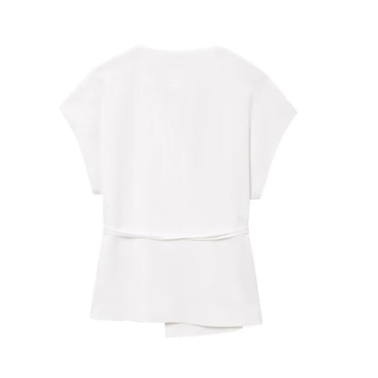 TFMLN Fashion Damenanzug Hosenanzüge Ärmelloses V-Ausschnitt Top mit Gürtel Gerade Hose Set 2025 Frühling Sommer Büro 2-teiliger Set