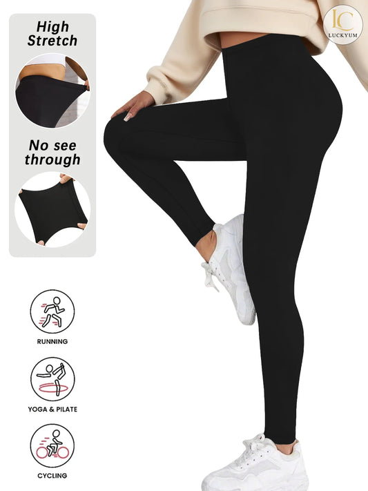 Leggings für Damen in Übergröße aus superweichem Stoff – hohe Elastizität für Yoga, Laufen, Training und lässige Alltagskleidung