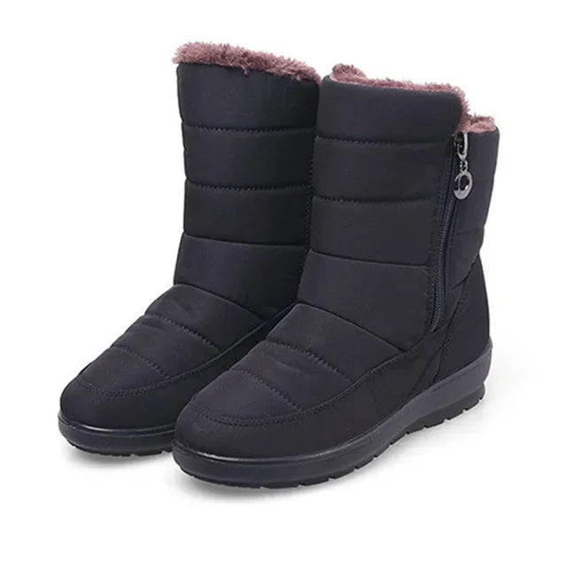 BEYARNE die neuen wasserdichten rutschfesten Winterstiefel plus Baumwoll-Velours-Schuhe für Frauen, warme große Größe 41 42 Schneestiefel E1068