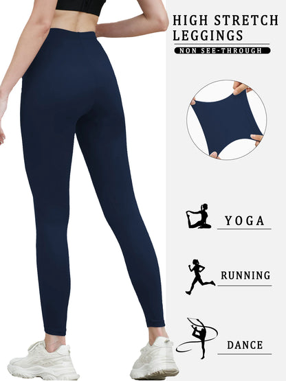Leggings für Damen in Übergröße aus superweichem Stoff – hohe Elastizität für Yoga, Laufen, Training und lässige Alltagskleidung