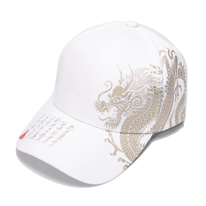Druck chinesischer Drachen Herren Baseballcaps Totem Damen Baumwoll Snapback Sonnenschutz
