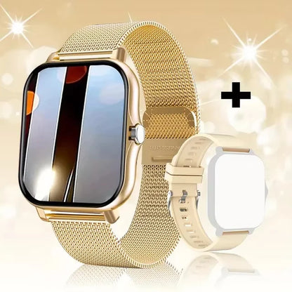 LAXASFIT 2025 Neue Herren Smartwatch Damen Geschenk Voller Touchscreen Sport Fitness Uhr Bluetooth-Anruf Smartwatch