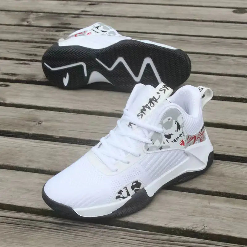 Neue rutschfeste Herren-Sneaker High-Top Herren-Basketballschuhe Luxuriöse bequeme Laufschuhe Modische vielseitige Freizeitschuhe