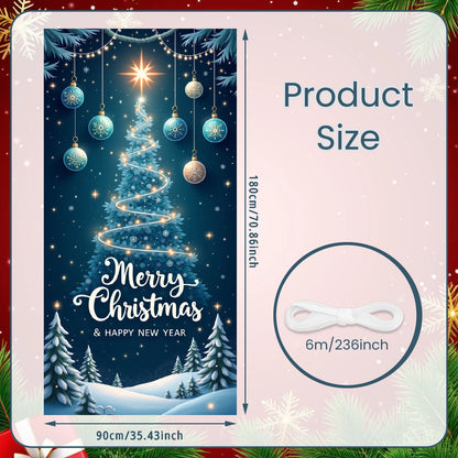 Weihnachts-Flaggenbanner für die Veranda, Türbanner, Weihnachtsdekorationen für Zuhause 2025, Ornamente, Weihnachtsgeschenke, Navidad, Neujahrsdekoration 2026