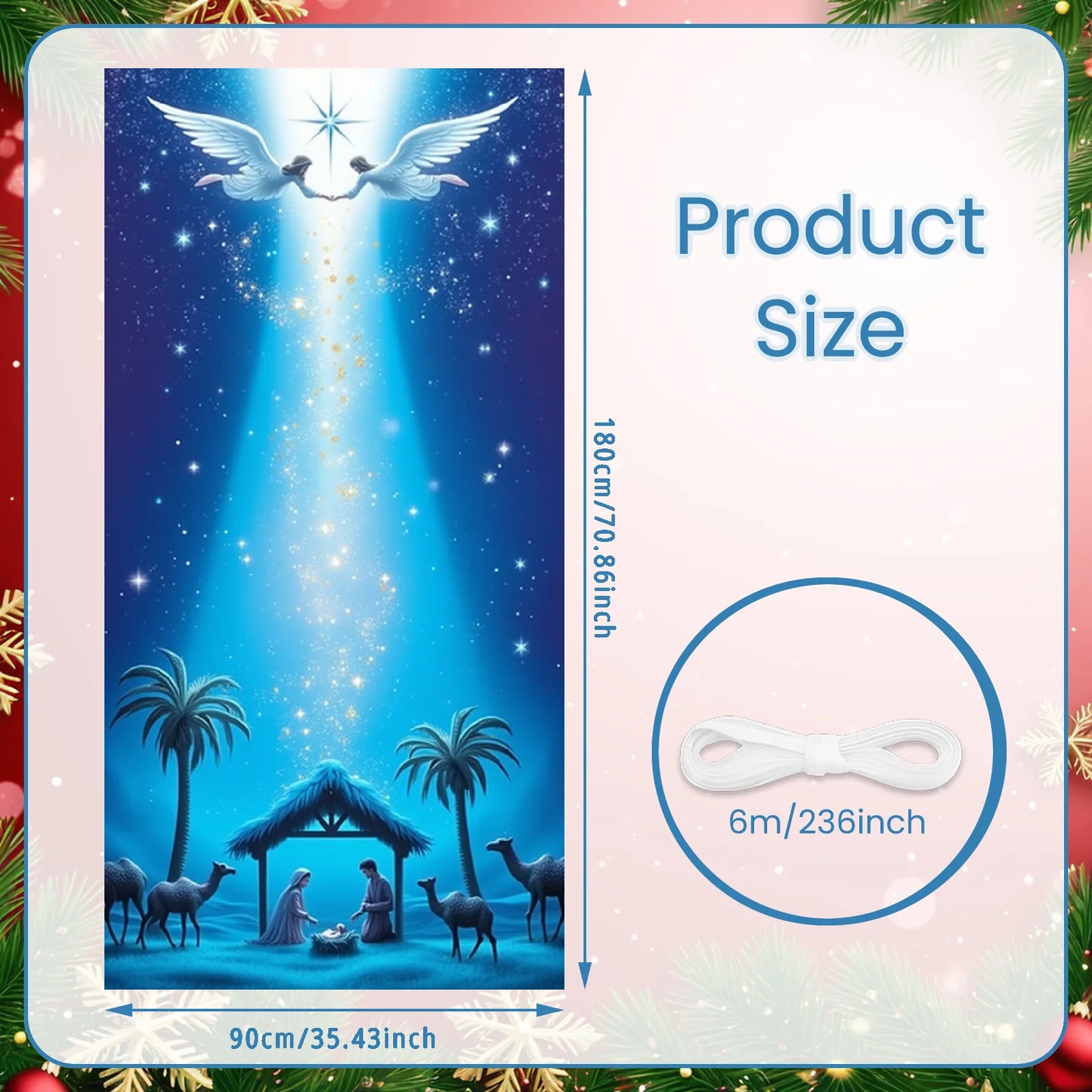 Weihnachts-Flaggenbanner für die Veranda, Türbanner, Weihnachtsdekorationen für Zuhause 2025, Ornamente, Weihnachtsgeschenke, Navidad, Neujahrsdekoration 2026