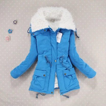 Mädchen Winterjacken Verdickte Kapuzen Lange Daunenjacke Mäntel Schlanke Passform Jacke mit Fellkragen Baumwollgefütterte Kleidung Daunenmäntel