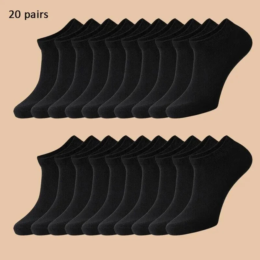 10/12/20/40 Paar One Size (EU 38-44) Unisex Bootssocken Business Sport Schweißaufnahme Sommer Herbst Einfarbig Weiche Knöchelsocken Ohne Fusseln