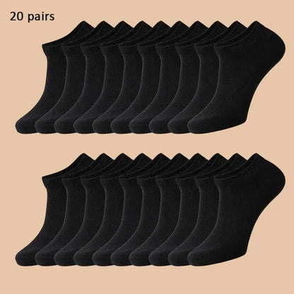 10/12/20/40 Paar One Size (EU 38-44) Unisex Bootssocken Business Sport Schweißaufnahme Sommer Herbst Einfarbig Weiche Knöchelsocken Ohne Fusseln