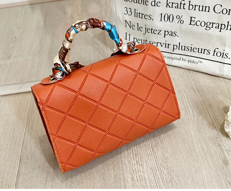 Damen Stepp-Tartan-Handtasche Kleine quadratische Tasche Umhängetasche Schultertasche Personalisierte koreanische Stil Herbst Winter Mode Tasche