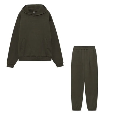 Großformat modisches Sweatshirt mit langen Ärmeln und Hosen-Set Herbst/Winter Damen Freizeitbekleidung Zweiteiliger Anzug Bequeme Plus-Size...
