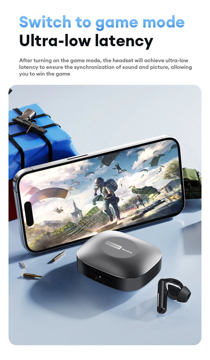 Neue Lenovo LE209 kabellose Bluetooth-Ohrhörer ANC Geräuschunterdrückung HiFi Musik Bluetooth-Kopfhörer 30 Stunden Akkulaufzeit Gaming-Headset