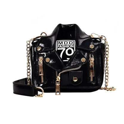 Designer Motorrad Taschen Luxuriöse Jackenform Schultertasche Messenger Bag PU-Leder Luxus Handtasche