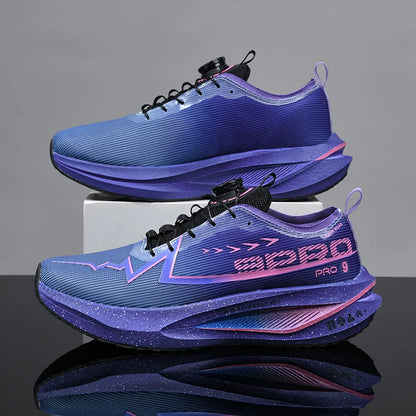 Fluoreszierende Laufschuhe Kohlefaserplatte Marathon Herren Sport Atmungsaktiv Leicht Damen Bequeme Sportliche Sneakers Freizeit