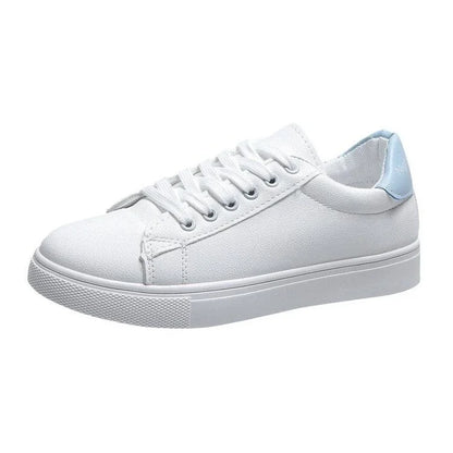 Damen Sneaker 2026 Mode Atmungsaktive Vulkanisierte Schuhe PU-Leder Plateau-Schuhe Weiße Schnürschuhe Lässige Schuhe Zapatos Mujer