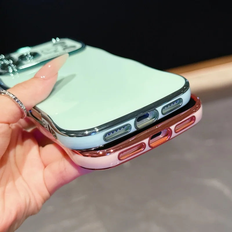 Side Love Elektrobeschichtetes Case für iPhone 17 Pro Max, 17 Air, 16, 15, 14 Plus, 13, 12, 11 Pro Max, 17Pro Max Cover, stoßfestes Bumper-Linsen-Case