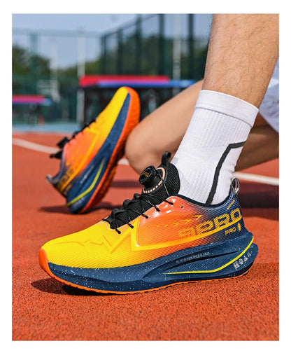 Fluoreszierende Laufschuhe Kohlefaserplatte Marathon Herren Sport Atmungsaktiv Leicht Damen Bequeme Sportliche Sneakers Freizeit