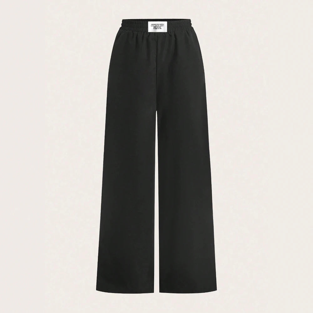 2025 Damen Einfache Hose Bedruckt mit Leopard Elastischem Bund Weite Hosen Bequeme Lange Basic-Hose für Frauen in Übergröße