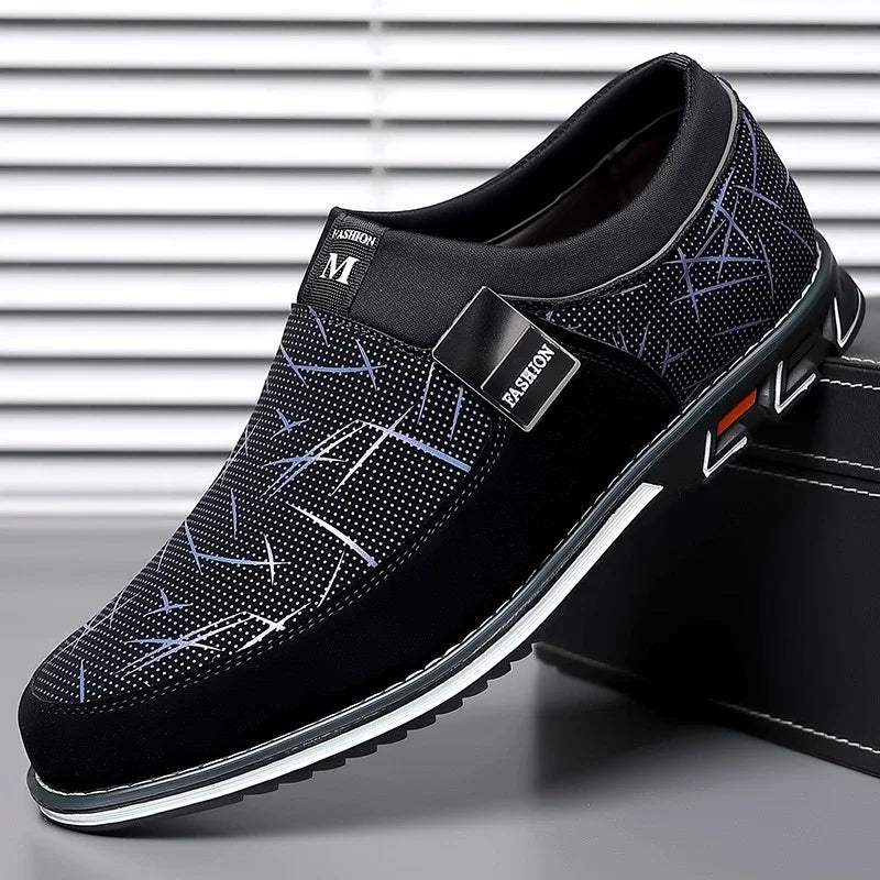Business-Lederschuhe für Herren 2025 Neue Komfort-Trend Flache Arbeitsschuhe Freizeit-Mokassins Sneaker zum Hineinschlüpfen Große Herren-Loafer