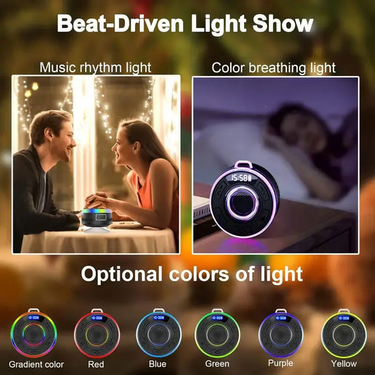 2025 Neuer kabelloser Lautsprecher IPX7 wasserdicht S3 bunte LED-Beleuchtung Starker Bass Soundguru S3 Bluetooth-Lautsprecher wasserdicht mit Mikrofon