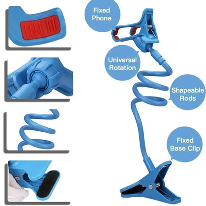 Universelle Langarm-Halterung für faule Personen, Handy-Klemme, Bett- und Schreibtischhalterung für iPhone, Xiaomi, Huawei, Samsung Handys