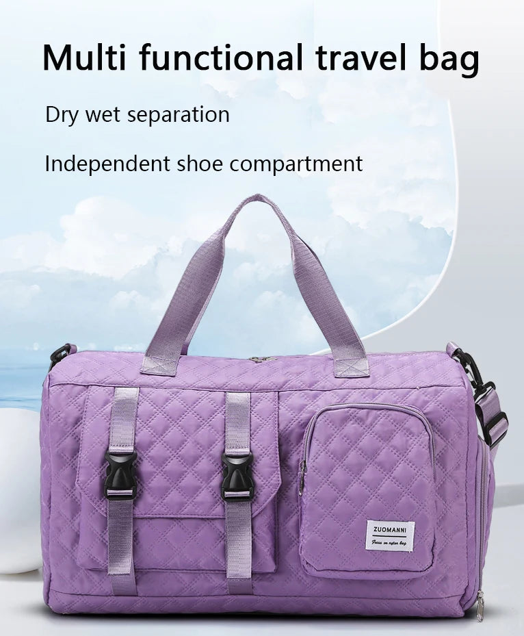 Langlebige Nylon-Reisetasche, tragbare Sport- und Fitness-Tasche , Schulter-Duffel-Trainingsbag, geräumig, Argyle