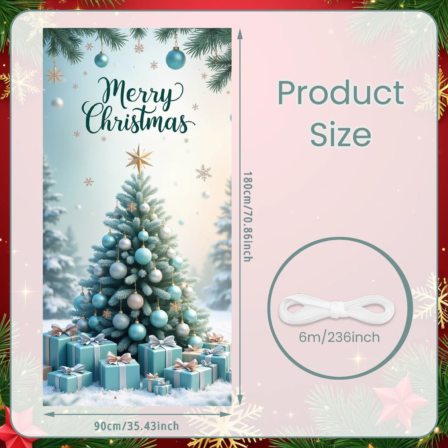 Weihnachts-Flaggenbanner für die Veranda, Türbanner, Weihnachtsdekorationen für Zuhause 2025, Ornamente, Weihnachtsgeschenke, Navidad, Neujahrsdekoration 2026