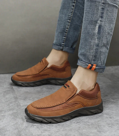 Herren Kunst-Lederschuhe Lässige Schuhe Atmungsaktive Loafers Herren Sneaker Neue Bequeme Lederschuhe Flache Schuhe Herren Sneaker