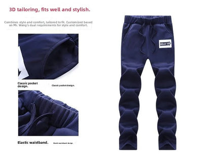 Trendiger Hoodie Herren Stehkragenjacke Lässige Sportbekleidung Lange Hose Frühling Herbst Jugend Große Größen Kleidung Set