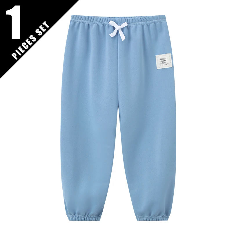 Kinder Mehrfarbige Saisonale Freizeit-Sporthose für Jungen und Mädchen Herbst Solide Farbe Modische Lockere Sweatpants