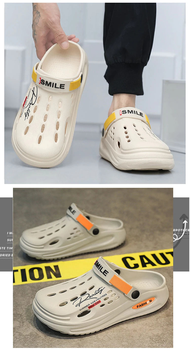 Klassische Clog Herren Freizeit Sandalen Unisex Geschlossene Zehen Slip-Ons Outdoor Herren Atmungsaktive Strand Schuhe Hausschuhe