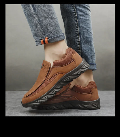 Herren Kunst-Lederschuhe Lässige Schuhe Atmungsaktive Loafers Herren Sneaker Neue Bequeme Lederschuhe Flache Schuhe Herren Sneaker