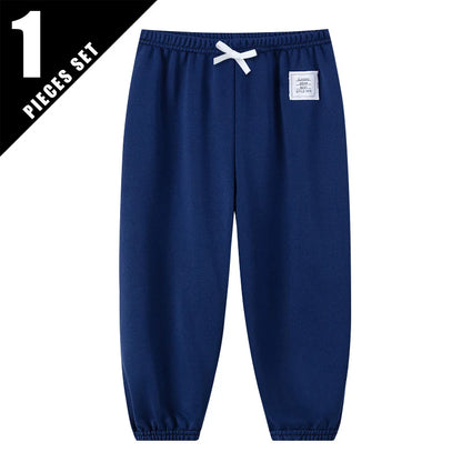 Kinder Mehrfarbige Saisonale Freizeit-Sporthose für Jungen und Mädchen Herbst Solide Farbe Modische Lockere Sweatpants