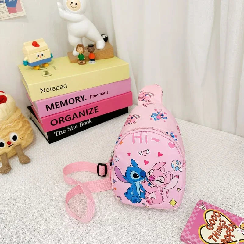 Stitch & Angel Umhängetasche, Cartoon Anime Crossbody-Tasche, modische lässige Schultertasche mit Münzfach für den täglichen Gebrauch