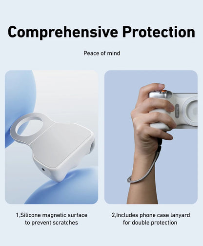 TELESIN Telefon Kamera Aufnahme Handgriff Magnetischer Smartphone-Halter Aufnahmehilfe Fernbedienung Griff für iPhone Android Handy