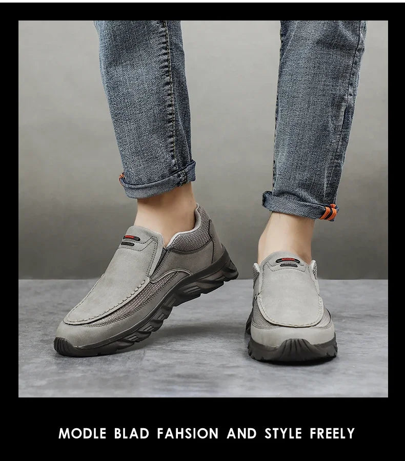 Herren Kunst-Lederschuhe Lässige Schuhe Atmungsaktive Loafers Herren Sneaker Neue Bequeme Lederschuhe Flache Schuhe Herren Sneaker