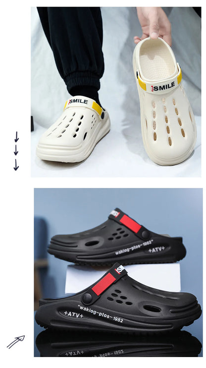 Klassische Clog Herren Freizeit Sandalen Unisex Geschlossene Zehen Slip-Ons Outdoor Herren Atmungsaktive Strand Schuhe Hausschuhe