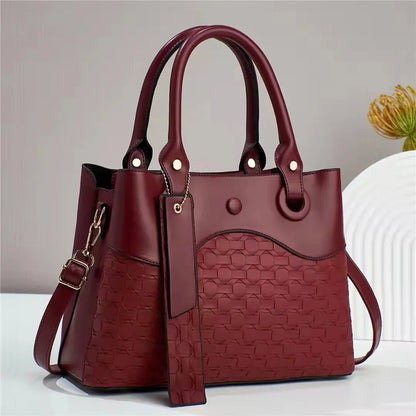 Neue modische Damenhandtasche mit großem Fassungsvermögen, vielseitige Umhängetasche, einfaches Karomuster