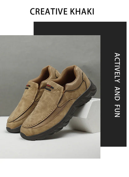 Herren Kunst-Lederschuhe Lässige Schuhe Atmungsaktive Loafers Herren Sneaker Neue Bequeme Lederschuhe Flache Schuhe Herren Sneaker