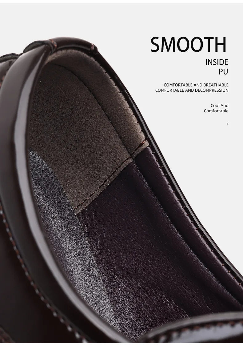 Edle Kunstleder Oxford Schuhe Herren Luxus Lack Hochzeitsschuhe Spitz zulaufende Business Schuhe für Herren Klassische Lederschuhe Große Größen 38-48