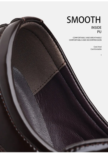 Edle Kunstleder Oxford Schuhe Herren Luxus Lack Hochzeitsschuhe Spitz zulaufende Business Schuhe für Herren Klassische Lederschuhe Große Größen 38-48